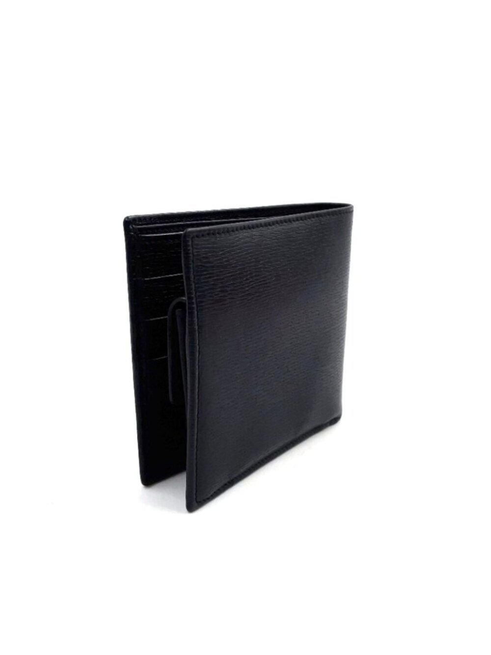Gucci Bifold Leather Black Wallet Silver - Picture 2 of 15